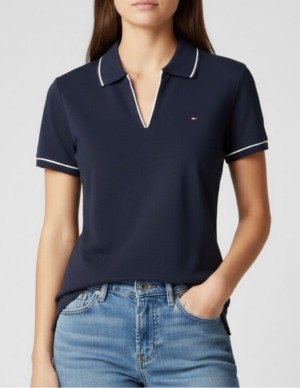 11 Tommy Hilfiger Clásica Cuello V con Ribete en Contraste