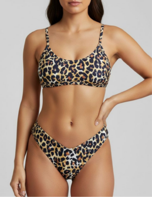 Bikini Deportivo Estampado Leopardo
